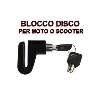 Blocco disco freno lucchetto in acciaio da 5 cm per bici moto scooter colore nero