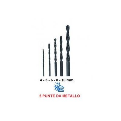 5 punte per metalli universali per trapano da 4 5 6 8 10 mm per fori precisi