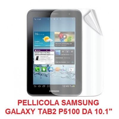 Pellicola trasparente Samsung Galaxy Tab 2 da 10.1 pollici P5100 P5110
