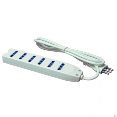 Multipresa 6 prese 10/16A bipasso protette con cavo da 1,5 mt