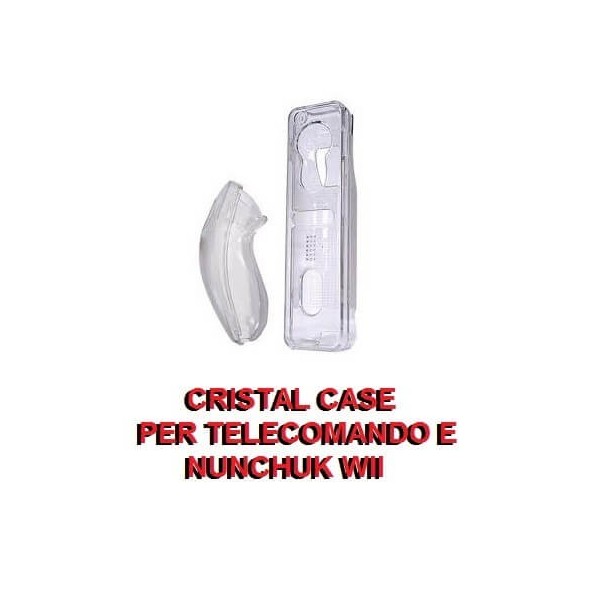 Custodie in plastica rigida trasparente per Telecomando e Nunchuk Wii - Cristal Case