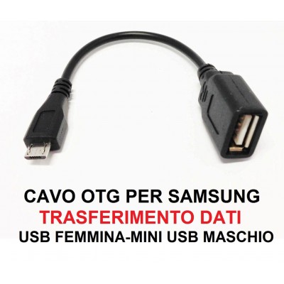 Cavo OTG USB adattatore per Samsung Galaxy per trasferimento dati con pendrive o hdd