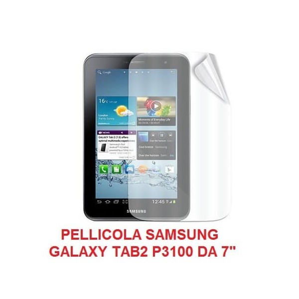 Pellicola trasparente Samsung Galaxy Tab 2 da 7 pollici P3100 P3110