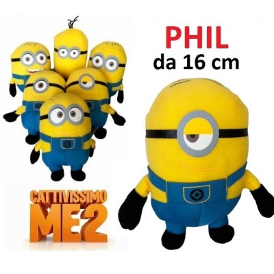 Peluche da 16 cm Minions - Phil della serie Cattivissimo Me 2 originale con cartellino