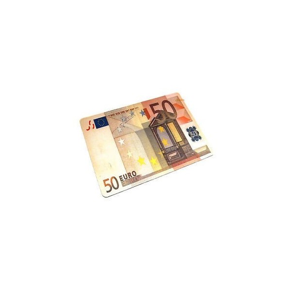 Tappetino mouse pad banconota 50 euro morbido antiscivolo in gomma misure 28 x 20 cm