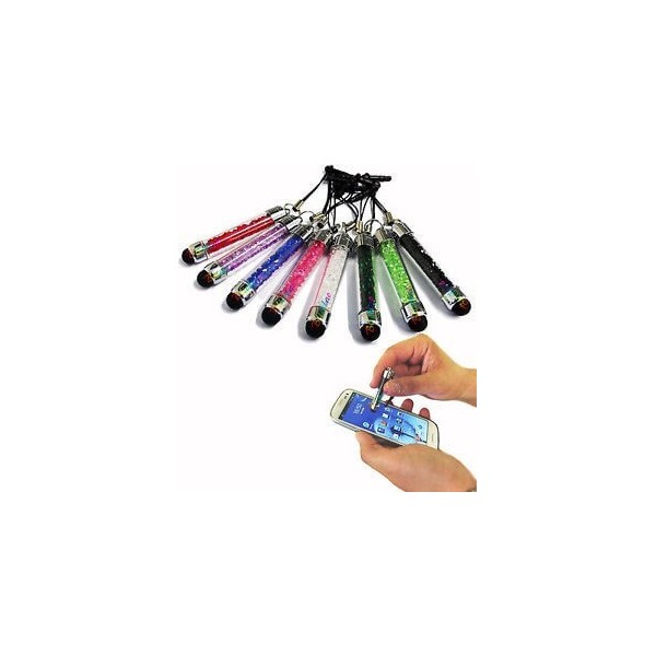 1 mini pennino capacitivo touch screen colorato con attacco cuffie per smartphone