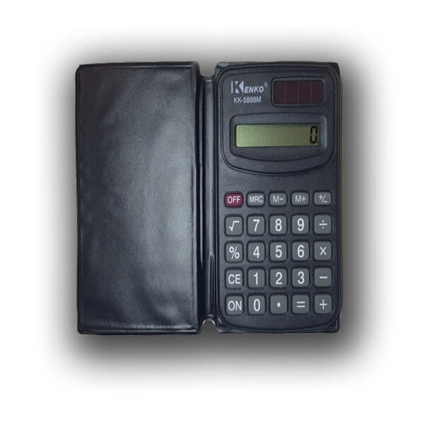 Mini calcolatrice tascabile ad energia solare Kenko KK-5888M