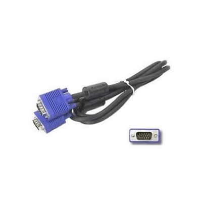 Cavo monitor video VGA 15 pin 5 metri maschio - maschio con nuclei ferrite