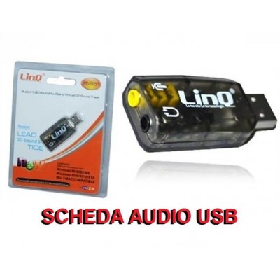 Scheda audio USB con ingresso microfono e uscita audio stereo