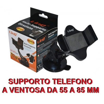 Supporto universale da auto da 56 a 85 mm a ventosa per cellulari smartphone iphone