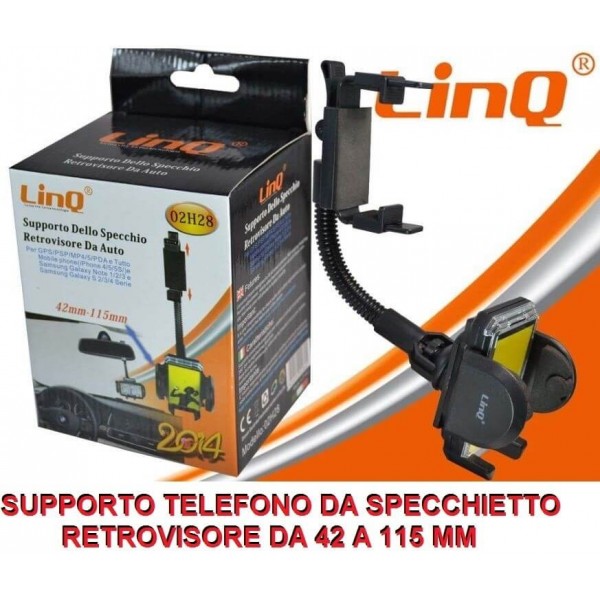 Supporto universale da specchietto retrovisore per cellulari smartphone iphone