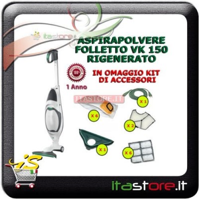 Aspirapolvere Vorwerk Folletto mod. VK 150 rigenerato con omaggi e garanzia