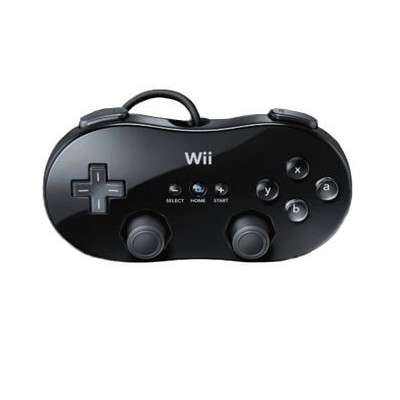 Controller tradizionale joypad pad classico nero compatibile per Nintendo WII