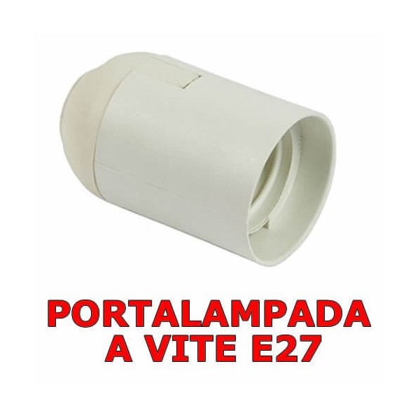 Portalampada per lampadine a vite E27 colore bianco