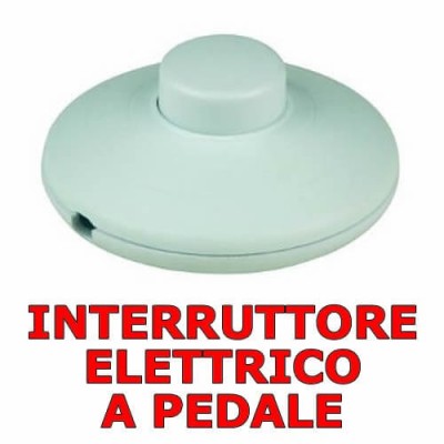 Interruttore bipolare elettrico di linea a pedale on off colore bianco