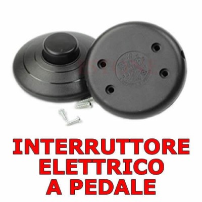 Interruttore bipolare elettrico di linea a pedale on off colore nero