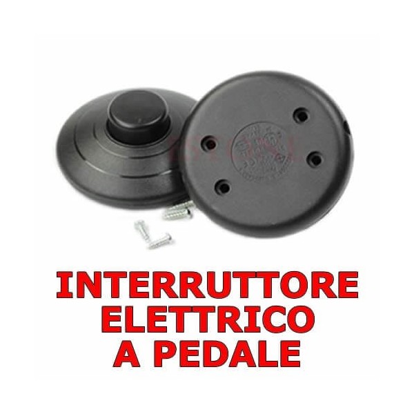 Interruttore bipolare elettrico di linea a pedale on off colore nero