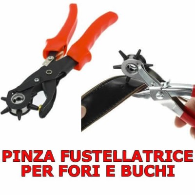 Pinza fustellatrice foratrice da 9" per buchi e fori su cinture cuoio scarpe