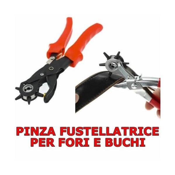 Pinza fustellatrice foratrice da 9" per buchi e fori su cinture cuoio scarpe