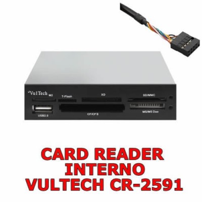 Card reader interno 3.5" per computer 54 in 1 con SDXC Vultech CR-2591