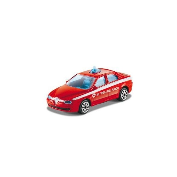 1:43 MODELLINO BURAGO ALFA 156 ROSSA VIGILI DEL FUOCO