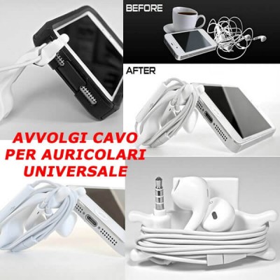 Avvolgi cavo cuffie auricolari anti groviglio 