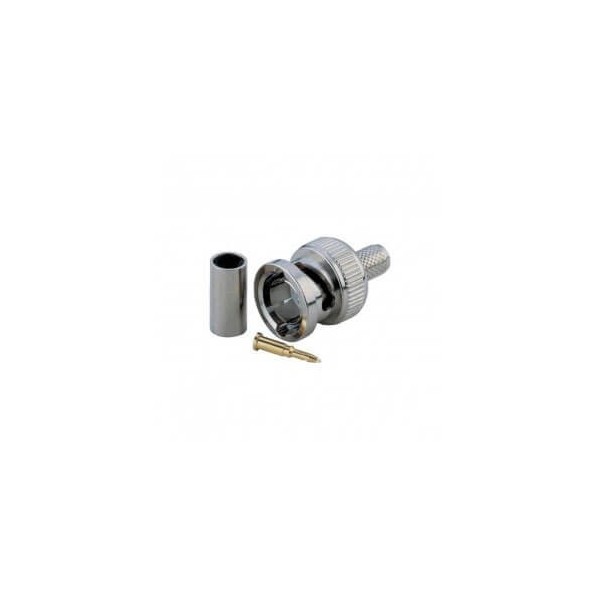 CONNETTORE BNC A CRIMPARE PER CAVI RG59 (CONF. 10PZ) - CV-AD-006